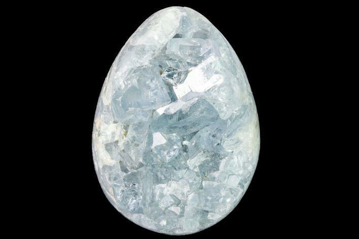 Crystal Filled Celestine (Celestite) Egg Geode - Madagascar #172669
